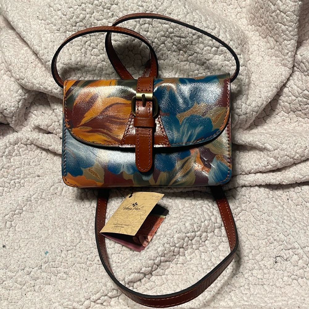 Patricia Nash Torri Womens Floral Art Shoulder Crossbody Bag NWT